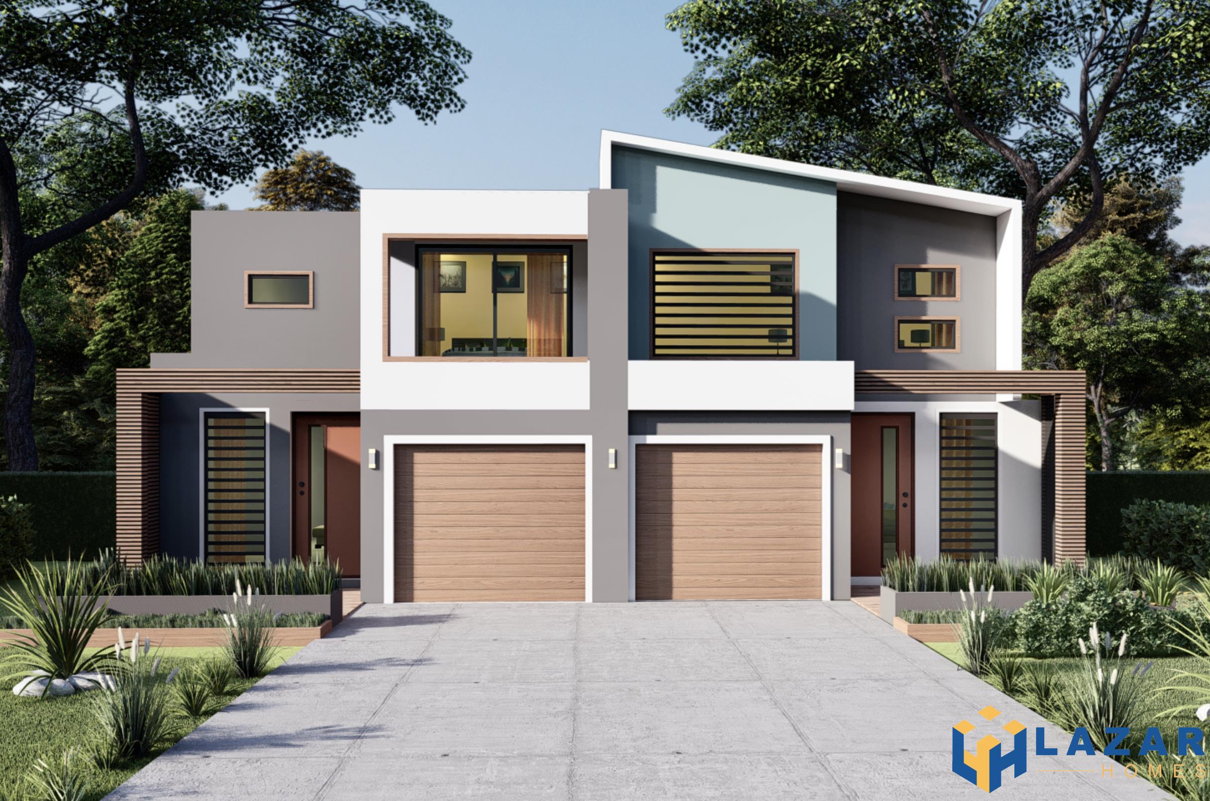 Large modern contemporary house in wood and concrete